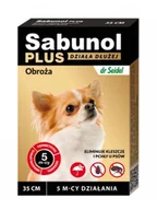 Artykuły przeciw pasożytom - DERMAPHARM SABUNOL PLUS OBROŻA PRZECIW PCHŁOM DLA PSA 35CM - miniaturka - grafika 1