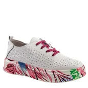 Półbuty damskie - Vinceza 88017 damskie półbuty skórzane sportowe sneakersy ażurowe białe - miniaturka - grafika 1