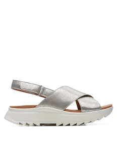 Clarks Sandały DashLite Wish 26171951 Srebrny - Sandały damskie - miniaturka - grafika 1