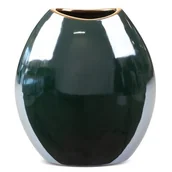 Wazony i flakony - Eurofirany Wazon ceramiczny Amora wys. 20 cm zielony - miniaturka - grafika 1
