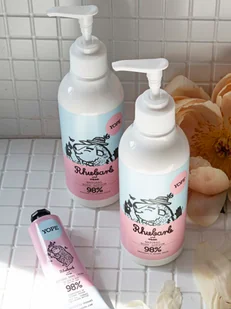 YOPE Botanical Body Lotion Rhubarb and Rose 300 ml - Balsamy i kremy do ciała - miniaturka - grafika 3