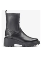 Botki damskie - Unisa Skórzane botki "Jofof" w kolorze czarnym - miniaturka - grafika 1