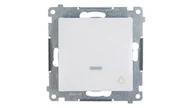 Wyłączniki światła i elektryczne - Kontakt Simon KONTAKT- SIMON 54 BIAŁY Przycisk ŚWIATŁO Z PODŚWIETLENIEM (DS1L.01/11) - miniaturka - grafika 1