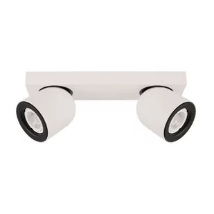 Italux LAMPA sufitowa NUORA SPL-2855-2B-WH metalowa OPRAWA na listwie regulowane reflektorki plafon biały czarny SPL-2855-2B-WH - Lampy sufitowe - miniaturka - grafika 1