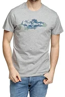 Koszulki męskie - Pepe Jeans Koszulka męska Raffael, Szary (szary Marl), XXL - miniaturka - grafika 1