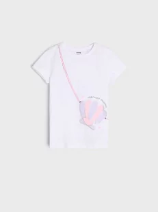 Sinsay - Koszulka z nadrukiem - biały - Koszulki dla dziewczynek - miniaturka - grafika 1