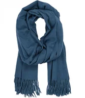 Apaszki i szaliki damskie - Szal szalik Gruba Chusta frędzle jednokolorowy ciepły miękki 200x70 cm - miniaturka - grafika 1