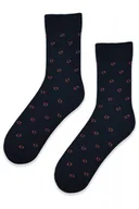 Skarpetki damskie - Skarpety SB 002 U 21 kwadraty granatowe - Noviti - miniaturka - grafika 1