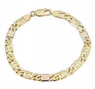 Bransolety męskie - Bransoletka Złota Męska Pełna Tygrysie Oko 6,50 mm pr 585 - miniaturka - grafika 1