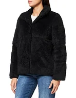 Kurtki damskie - VERO MODA Vmcozyfelicity Short Teddy Jacket kurtka damska, czarny, M - miniaturka - grafika 1
