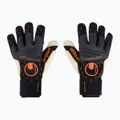 Piłka nożna - Rękawice bramkarskie uhlsport Speed Contact Absolutgrip Reflex czarno-białe 101126201 45054 - miniaturka - grafika 1