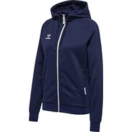 Bluzy damskie - hummel Damska bluza z kapturem Hmlmove Grid Cot. Zip Hoodie Woman Hooded - miniaturka - grafika 1