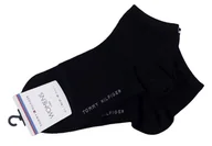 Skarpetki damskie - TOMMY HILFIGER SKARPETY SKARPETKI STOPKI 2P. BLACK 373001001 200 - Rozmiar: 39-42 - miniaturka - grafika 1