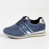 Sneakersy damskie - M.Daszyński Niebieskie sneakersy damskie, półbuty M.DASZYŃSKI 2169-2 - M.Daszyński - miniaturka - grafika 1