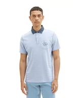 Koszulki męskie - TOM TAILOR Męska koszulka polo, 26320-Stonington Blue, XXL, 26320 - Stonington Blue, XXL - miniaturka - grafika 1