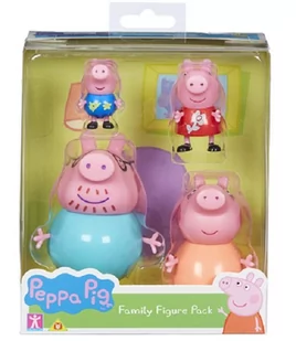 Tm Toys Peppa Zestaw rodzina 4 figurki 06666 - Figurki dla dzieci - miniaturka - grafika 1