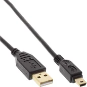 Kable USB - InLine Kabel USB USB A/Mini USB 5pin 0.5m Czarny 31805P - miniaturka - grafika 1