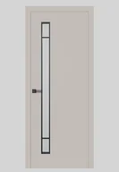 Drzwi wewnętrzne - Dre Drzwi Wewnętrzne Bezprzylgowe Z Szybą Soho 4 Kaszmir Mat - miniaturka - grafika 1