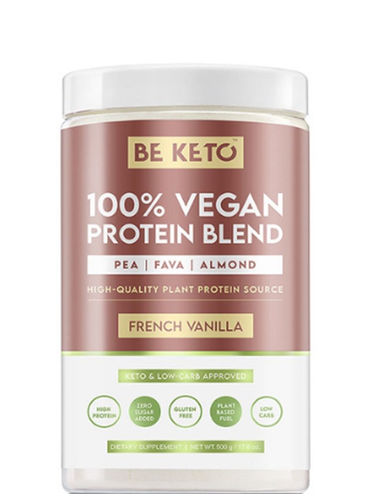 BeKeto Wegańskie Białko Francuska Wanilia, proszek 500 g