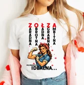 Koszulki i topy damskie - Damska koszulka dla dziewczyny na prezent - ZOŁZA - miniaturka - grafika 1