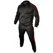 Bluzy sportowe męskie - Dres Sportowy WarHouse Small Logo Komplet Black/Burgundy - miniaturka - grafika 1