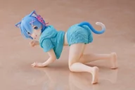 Figurki dla dzieci - Figurka Re:Zero Desktop Cute - Rem (Cat Roomwear Ver.) - miniaturka - grafika 1