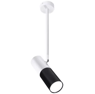 Candellux Lampa wisząca regulowana tuba biało-czarna 31-77912 31-77912 - Lampy sufitowe - miniaturka - grafika 1