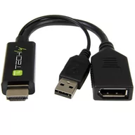 Adaptery i przejściówki - Adapter TECHLY ICOC HDMI-DP12A60 DisplayPort - HDMI + USB - miniaturka - grafika 1