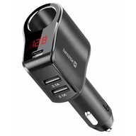 Ładowarki samochodowe - Swissten Zasilacz samochodowy 1x CL, 1x UCB-C PD a 2x USB-A, 108 W - 216 W 20114020 Czarna - miniaturka - grafika 1