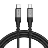 Kable USB - Kabel szybko ładujący USB-C do USB-C Lention CB-CCT 60W, 5A/20V, 480Mbps, 2m (czarny) - miniaturka - grafika 1