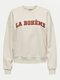 ONLY Bluza Toddy 15337200 Beżowy Oversize - Bluzy damskie - miniaturka - grafika 1