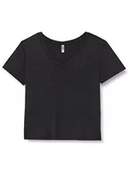 Bluzy damskie - ONLY Damska bluza JDYFAROCK S/S dekolt w serek JRS NOOS Top, czarna, XXL - miniaturka - grafika 1
