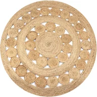 Dywaniki łazienkowe - vidaXL Dywan pleciony z juty, 120 cm, okrągły 245343 - miniaturka - grafika 1