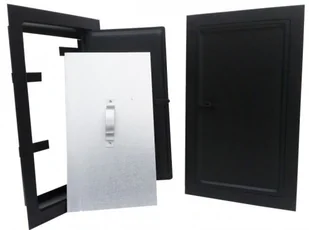 Un Drzwiczki Kominowe Czarny Mat 155*290Mm Duże DK 11 MA-CZ 5906720521175 - Akcesoria kominkowe - miniaturka - grafika 1