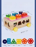 Figurki dla dzieci - Drewniana Zabawka Edukacyjna Układanie Puzzli Montessor Figurki Prezent Diy - miniaturka - grafika 1