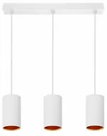 Lampy sufitowe - Nowoczesna lampa wisząca CHLOE GU10 IP20 3 pkt. BIAŁO ZŁOTA - miniaturka - grafika 1
