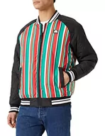 Kurtki męskie - Southpole Męska kurtka Stripe College Jacket kurtka College dla mężczyzn z pikowanymi rękawami, wielokolorowa, rozmiary S - XXL, wielokolorowy, M - miniaturka - grafika 1