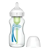 Butelki dla niemowląt - Dr. Brown's Butelka szklana 270ml Szeroka szyjka Standard Options+ - miniaturka - grafika 1