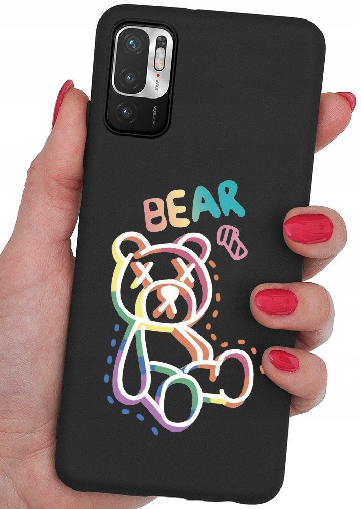 ETUI do Xiaomi Redmi Note 10 5G CASE WZORY SILIKONOWE MATT CASE +SZKŁO 9H