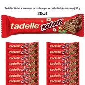 Batoniki - Tadelle Wafel z Kremem Orzechowym w Czekoladzie Mlecznej 30g – zestaw 20 szt. - miniaturka - grafika 1