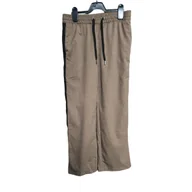 Spodnie męskie - MONKI Spodnie Męskie Wygodne Stylowe Eleganckie w Kratkę Brązowe XS - miniaturka - grafika 1