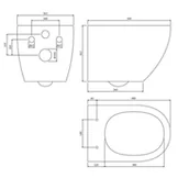 Miski WC - Omnires Ottawa Comfort toaleta WC bez kołnierza 54x37 cm + deska wolnoopadająca biała OTTAWACMWBP - odbiór osobisty: Kraków, Warszawa - miniaturka - grafika 1