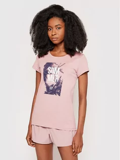 Koszulki i topy damskie - 4F T-Shirt H4L21-TSD025 Różowy Regular Fit - grafika 1