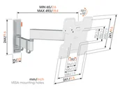 Uchwyty do telewizora - Vogel`s TVM 3243 obrotowy uchwyt do TV 19"-43" (biały) - miniaturka - grafika 1