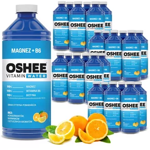 24x OSHEE Vitamin Water magnez + B6 cytryna - pomarańcza 1100 ml - Soki i napoje niegazowane - miniaturka - grafika 1