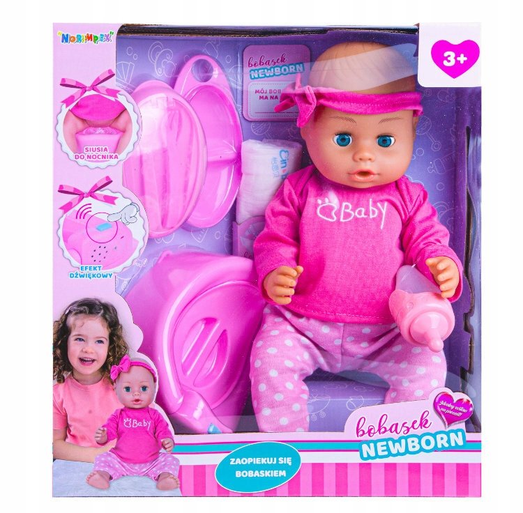 Lalka Newborn bobas sikający 43cm 1002344