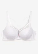 Biustonosze - Biały Biustonosz Typu Full Cup z Koronką i Regulowanymi Ramiączkami Nestakate - miniaturka - grafika 1