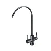 Wylewki do baterii - Wylewka do systemów RO podwójna czarna FCDC-CMAT USTM - miniaturka - grafika 1