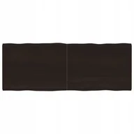 Blaty meblowe i parapety okienne - Blat, ciemnobrązowy 160x60x(2-4)cm drewno z natur - miniaturka - grafika 1