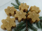 Świece - Świeca z wosku pszczelego. naturalna, prozdrowotna, świąteczna, ŚNIEŻYNKA - miniaturka - grafika 1